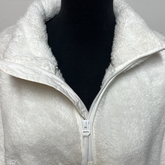 New! Women's High Pile Fleece 1/2 Zip Pull Over - All In Motion™ Cream - Picture 3 of 7